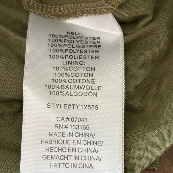 Anthropologie Eri + Ali Olive Ruffled Eyelet Lace Tank Top XS Cottagecore Boho - Picture 7 of 11